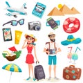 Summer Holiday Icons Set Royalty Free Stock Photo
