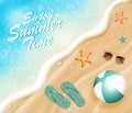 Summer holiday background. Beach and sea. Royalty Free Stock Photo