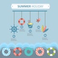 summer holiday infographic. Vector illustration decorative design Royalty Free Stock Photo