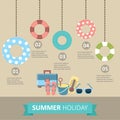 summer holiday infographic. Vector illustration decorative design Royalty Free Stock Photo