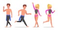 Summer holiday. People character design no19 Royalty Free Stock Photo