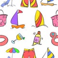 Summer holiday style pattern Royalty Free Stock Photo