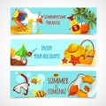 Summer Holidays Banners Royalty Free Stock Photo