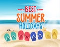 Summer Holidays in Beach Seashore Royalty Free Stock Photo