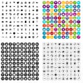 100 summer holidays icons set vector variant Royalty Free Stock Photo