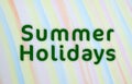 Summer holidays poster design with background Royalty Free Stock Photo