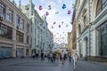 Summer holidays in the streets of the center of Moscow Royalty Free Stock Photo