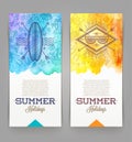 Summer holidays and travel banners