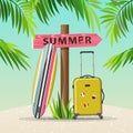 Summer holidays travel vector illustration