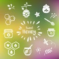 Summer honey icons