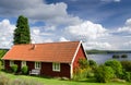 Summer house near the lake Royalty Free Stock Photo