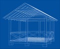 Summer house sketch. Vector Royalty Free Stock Photo