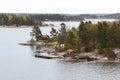 Islands in northern sea Royalty Free Stock Photo