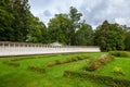 Summer houses of rehabilitation center, Sigulda Latvia. Royalty Free Stock Photo