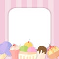 Summer ice cream background