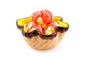 Summer ice cream in colored bowl Royalty Free Stock Photo