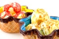 Summer ice cream in colored bowl Royalty Free Stock Photo