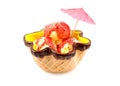 Summer ice cream in colored bowl Royalty Free Stock Photo