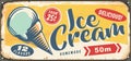 Summer ice cream stand sign post