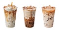 Summer iced coffee on a transparent background