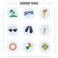Summer Icon Set Royalty Free Stock Photo