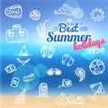 Summer icon set