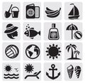 Summer icons Royalty Free Stock Photo