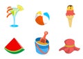 Summer icons Royalty Free Stock Photo