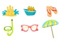 Summer icons Royalty Free Stock Photo