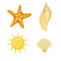 Summer icons Royalty Free Stock Photo