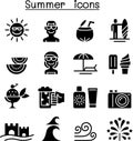 Summer icons set Royalty Free Stock Photo