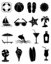 Summer icons set