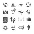 Summer icons set vector Royalty Free Stock Photo