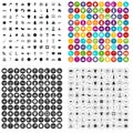 100 summer icons set vector variant Royalty Free Stock Photo