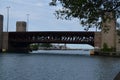 Summer in Illinois: Lakeshore Drive Bridge Over the Chicago River Royalty Free Stock Photo