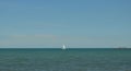 Summer in Illinois: Sailboat on Lake Michigan Royalty Free Stock Photo