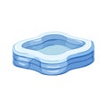summer inflatable swimming pool cartoon vector illustration Royalty Free Stock Photo