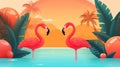 a summer inspired banner wallpaper, pelican design, ai generated image