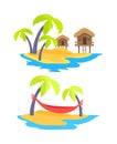 Summer Islands Collection Vector Illustration