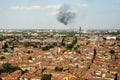 A view of a typical old European city from above. Royalty Free Stock Photo