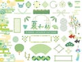 Summer japanese pattern Royalty Free Stock Photo