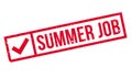 Summer Job rubber stamp Royalty Free Stock Photo