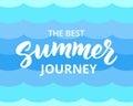 Summer journey hand drawn brush lettering