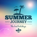 Summer journey vintage poster
