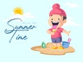 Enjoy the summertime banner design template