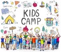Summer Kids Camp Adventure Explore Concept Royalty Free Stock Photo