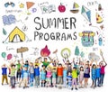 Summer Kids Camp Adventure Explore Concept Royalty Free Stock Photo