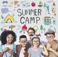 Summer Kids Camp Adventure Explore Concept Royalty Free Stock Photo