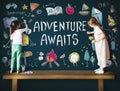 Summer Kids Camp Adventure Explore Concept