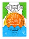 Summer Kids Camp Template, Banner or Invitation. Royalty Free Stock Photo